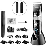 Hatteker Hair Trimmer Pro Hair Clippers for Men Haircut Beard Trimmer Hair Cutting Kit Cordless USB Rechargeable Waterproof LED Display