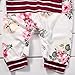 Newborn Baby Girls Long Sleeve Striped Flower Print Romper Hoodie with Pocket (6-12months, White)