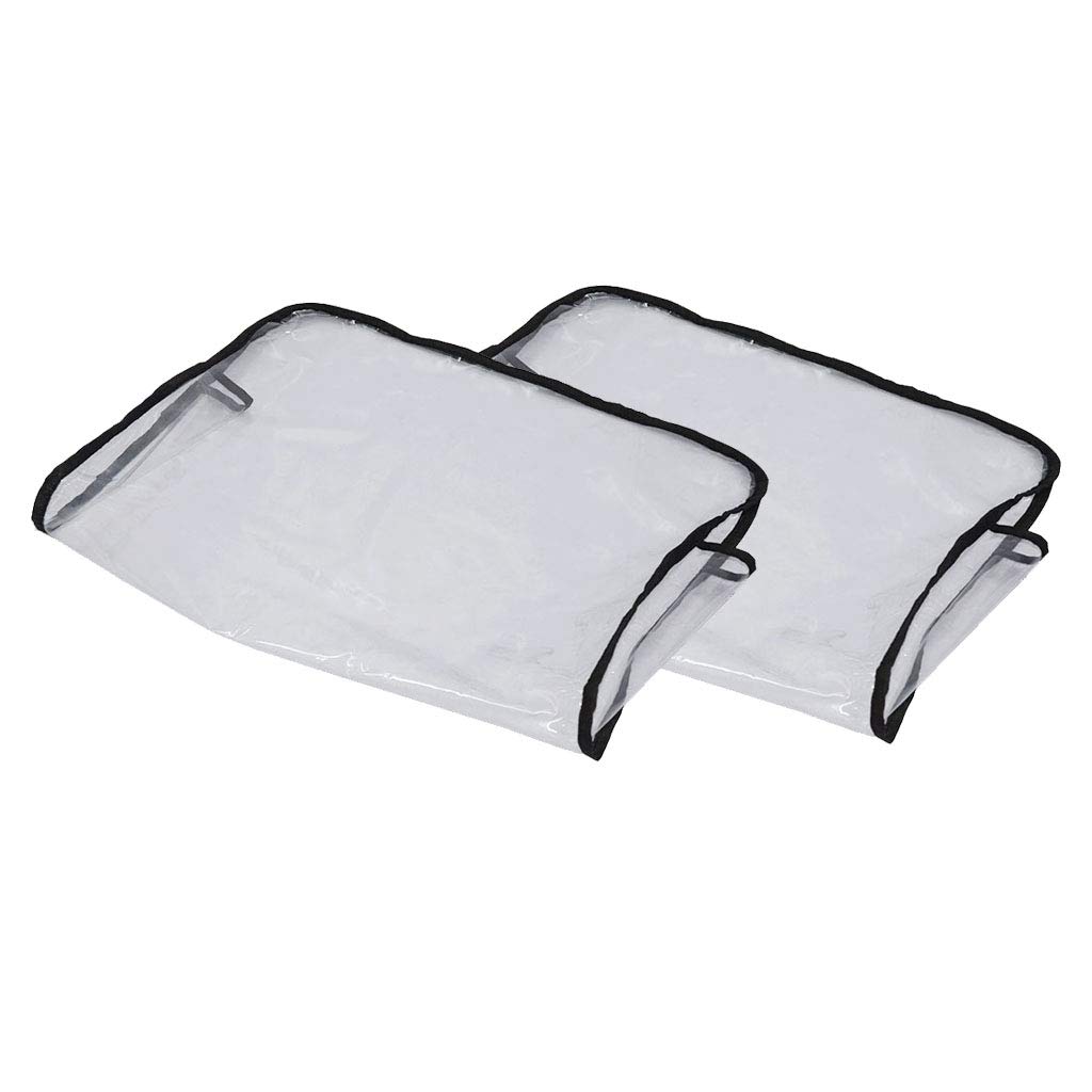 Nobranded 2pcs Barber Chair Back Covers Hair Salon Spa Professional Plastic PVC Cover: Beauty