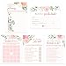 Printed Party Floral Bridal Shower Games, Set of 5 Games, 50 Sheets Each, Bridal Shower Games and Wedding Anniversary Activities, Includes Marriage Advice Cards and Emoji Game, 5 x 7 Inches