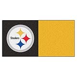 FANMATS NFL Pittsburgh Steelers Nylon Face Team Carpet Tiles