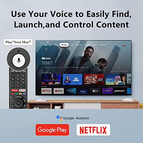 Voice Replacement Remote for Sony TVs and Bravia TVs - Compatible With All Sony 4K UHD LED LCD HD Smart TVs