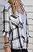 Honey GD Women's Plaid Buttoned Long Sleeve Top Shirt White XL