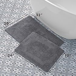 Laura Ashley Reversible Cotton 2-Piece Bath Mat