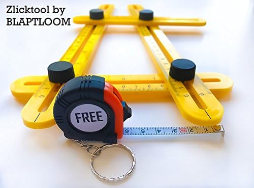 Bonus With Steel Measuring Tape - ZlickTool Angle Ruler &amp; Finder - Quickly &amp; Accurately Locates &amp; Measures Angles - Angleizer Template Tool for Designers, Architects, Woodworkers &amp; Carpenters