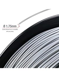 TIANSE PLA 3D filamento plateado para impresora, 1.75 mm, 1 KG, filtro de bobina para impresión 3D, precisión dimensional +   0.03 mm