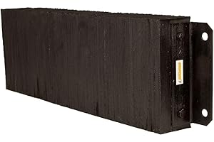 GUARDIAN INDUSTRIAL PRODUCTS Guardian Laminated Rubber Bumper for Truck Loading Dock Protection, 36" W x 12" H x 4.5" D, Steel Bracket 3/4" Mounting Holes
