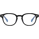AIEYEZO Retro Computer Blue Light Blocking Glasses for Men Women Fashion Round Computer Gaming Glasses