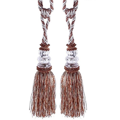 TRENTON 1 Pair Window Curtain Fringe Tie Drape Tassel Rope Holdback Tieback Home Decor