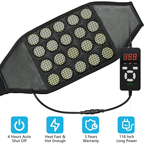 UTK Heating Pad for Lower Back, Far Infrared Heating Pad for Lower Back Heat Deeper Electric