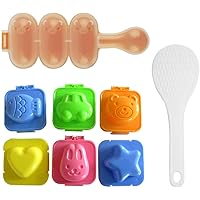 SQdeal HG6 Cartoon Cute Boil Egg Sushi Rice Decorating Mold, Rice Ball Mold Mould (Pack of 8)