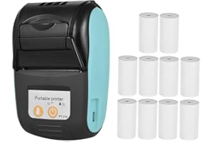 Sunydog Thermal Receipt Printer,PT-210 Portable Thermal Printer Handheld 58mm Receipt Printer for Retail Stores Restaurants Factories Logistics,10 Paper Rolls