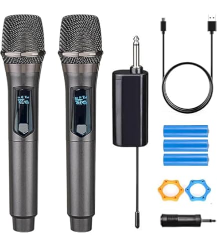 Amazon.com: XZL Professional Wireless Microphone, Rechargeable UHF