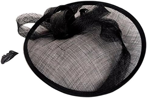 Lenfesh Women Fascinator Hat,Vintage Elegant Flower Mesh Ribbons Feathers Veil Pillbox Royal Ascot Cocktail Tea Wedding Party Hair Clip Hat Headwear