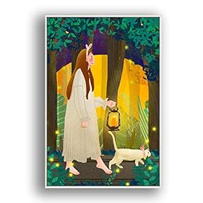 Framed Canvas Wall Art for Living Room, Bedroom Flow in The Dream Canvas Prints for Modern Home Decoration Ready to Hang - 16"x24" inches