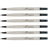 Parker Quink Ink RollerBall Fine Point Black Ink Refill 6 Refills 3021331