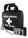 FIRST AID KIT 120 PIECE BAG WICKED SURVIVAL Gear Emergency Kits Trauma Shears Tactical Multi-Tool Medical Tape Car Camping Hiking Travel Hunting Home Office Auto