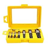 Screw Extractor Set, 8PCS Damaged Screw Broken Bolt Water Pipe Remover Set, Tool Box for Home, Renovation, Automotive Mechanics, Carpenters and Construction Workers