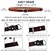 ANDY GRADE Set of 3 Women's Genuine Cowhide Leather Stylish Thin Dress Belt Fashion Vintage Casual Skinny Belts for Jeans Shorts Pants Summer for Women with Alloy Buckle (Black,Brown,Orange)