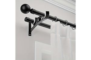 2pcs Curtain Rod Bracket Double Curtain Hook Double Rod Base Bracket Curtain Rod Accessories Heavy Metal Curtain Rod Bracket 