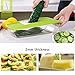 TAPCET Multi-function Food Slicer, Mandoline Vegetable Slicer, Fruit and Cheese Cutter, 5 Interchangeable Blades+Food Container+Peeler+Cleaning Brush+Blade Storage Box, Best for Carrot/Cucumber/Cheese