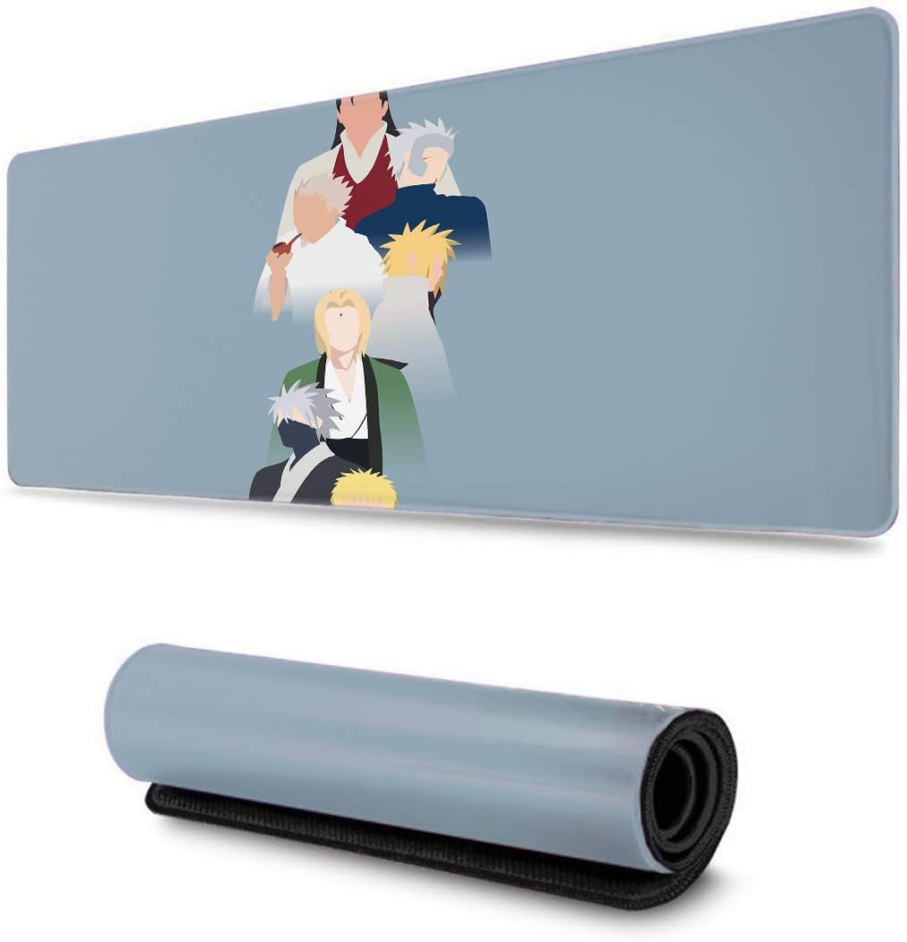 Large Gaming Mouse Pad Professional Gaming Mouse Pad for Uzumaki Naruto Hinata, Custom Design Stitched Edges Anti Slip Rubber Base-11.8x31.5x0.2 in