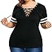 GONKOMA Women Plus Size Short Sleeve T-Shirt Casual V-Neck Blouse Tops Loose Tunic Shirt Tees