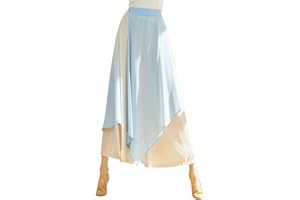 YOLAI Women's Casual Chiffon Pants Colour Blocking Dance Wide Legged Long Pants Practice Exercises Dance Training Pants