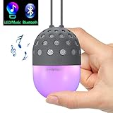 Lightstory Mini Bluetooth Speaker with Colorful LED Light, Perfect Gifts for Kids Boys Girls,Grey