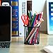 Hestya 4 Pack Mesh Pen Holder Pencil Holder Metal Pencil Cup Holder Pen Organizer Black for Desk Office and School