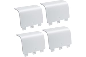 TRENRO 4 Pack Battery Cover for Xbox Series X, Xbox Series S Controller, Battery Back Door Shell Repair Part Compatible with Xbox Wireless Controller * White