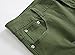 Qazel Vorrlon Men's Army Green Zipper Ripped Distressed Destroyed Skinny Fit Jeans with Holes