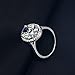 UMODE 18K White Gold Plated Jewelry 6 Carat Oval Shaped Stunning Cubic Zirconia CZ Halo Engagement Wedding Ring for Women 8