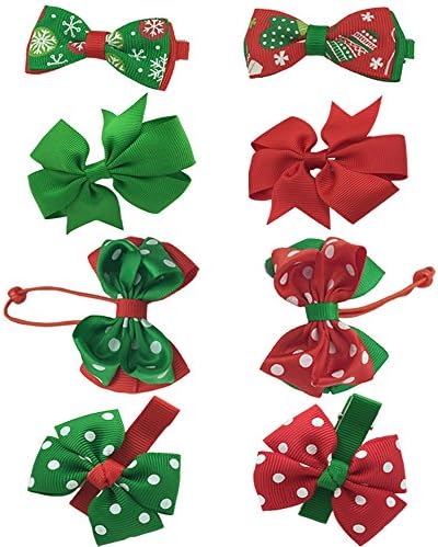 My Little Baby 8pc Cute Toddler Mini Ribbon Bow Hair Barrettes Set