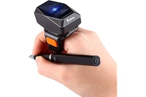Eyoyo 2D Finger Ring Barcode Scanner, Mini Wearable 3-in-1 USB Wired & 2.4G Wireless & Bluetooth Scanner, Image 1D QR Bar Code Reader PDF417 Data Matrix Screen Scan Compatible with iPad, Phone, PC