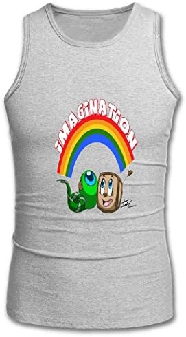 Tiny Box Tim and Septiceye Sam Custom Men's Tank Top Sleeveless Tee by Hkhoodies (Gray)