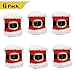 Warmstor 6-Pieces Christmas Santa Claus Belts Napkin Rings Serviette Holders Creative Decor for Restaurant Hotel Wedding Party Holiday Festival Celebration Table Decoration