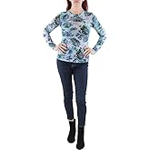 BCBGMAXAZRIA Womens Fitted Top Long Sleeve Crew Neck Knit Shirt