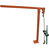 T Post Puller Fence Post Puller Heavy Duty Fence Post Puller with 47" Lifting Chain &amp; T Post Puller Plate Puller T Post Puller for Round Fence Posts T Stakes Sign Post &amp; Tree Stump