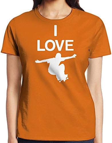 Newest Women Short Sleeve T-Shirts I Love Skateboard 0 Summer Blouse For Women