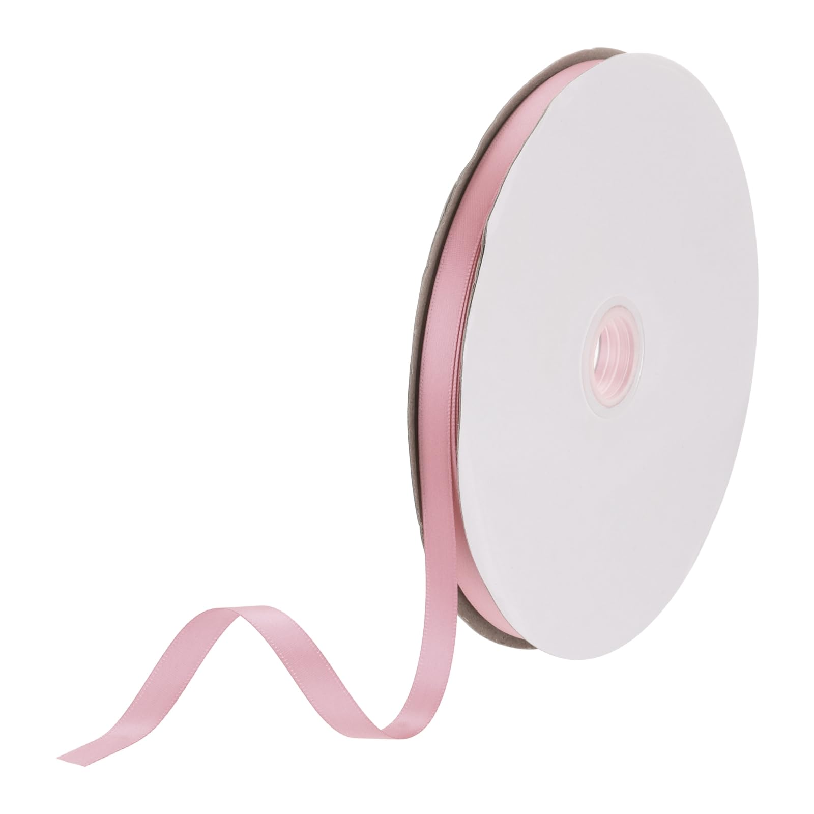 DMiotech 10mm Satin Ribbon 91m/300ft Thin Double Face Fabric Grosgrain Ribbon for Gift Wrapping Floral Hair Flower Bouquet, Dusty Pink