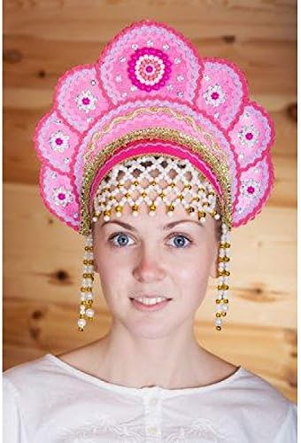 Elena Kokoshnik Crimson Headdress