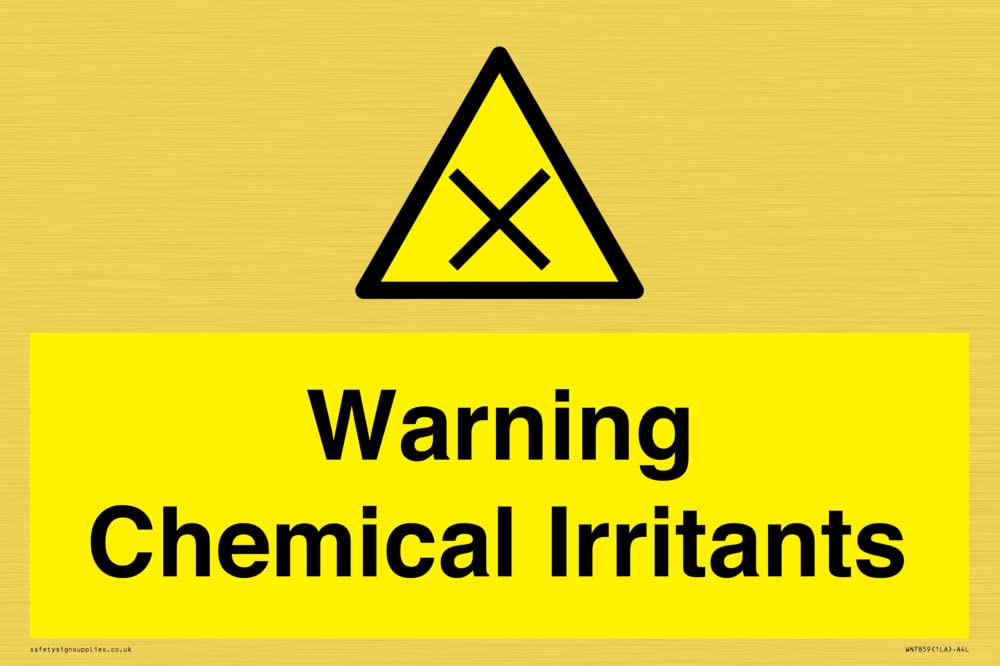 Warning Chemical Irritants Sign - 300x200mm - A4L