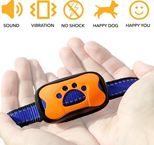 Dog Bark Collar by Wrooof - Best For Excessive Barking, Adjustable Sound and Vibration Modes, Extra Safe and Humane. No Bark Collar - Small To Large Breeds - Set of 2 Covers - No Shock Training Device