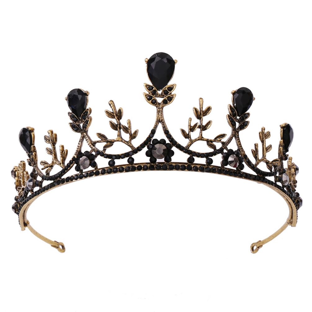 Lurrose 1PC Black Crown Tiara Bridal Wedding Queen Crowns and Tiaras for Lady Women Girl
