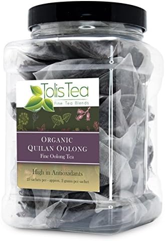 Tolis Tea Organic Quilan Oolong Tea, Fine Oolong Tea, High In Antioxidants, All natural Ingredients, 25 Sachets