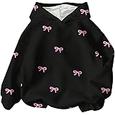 SOLY HUX Women's Graphic Hoodie Cute Bow Print Long Sleeve Hooded Sweatshirt Pullover Tops
