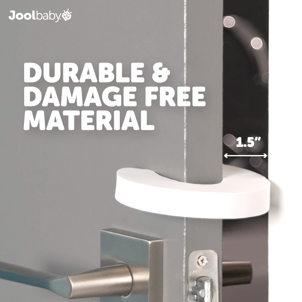 Jool Baby Door Pinch Guards (6 Pack) – Slam Preventer – Babyproof Doors to Avoid Pinched Fingers & Door Slamming, Keep Pets from Getting Locked in