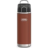 THERMOS ICON SERIES Stainless Steel Water Bottle with Spout - 24 Ounce, Saddle - Vacuum Insulated Water Bottle with Lid