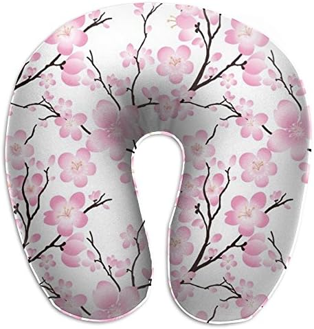 Cherry Blossom Comfortable Support Neck Pillow Massager Memory Foam U-SHAPE For Toddler Car Seat Unisex